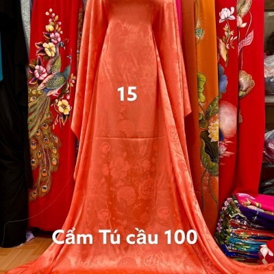 Lụa Gấm Cẩm Tú Cầu - Cam Dâu