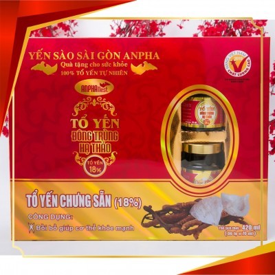 Tổ Yến Chưng Sẵn Đông Trùng Hạ Thảo - 18% Tổ Yến